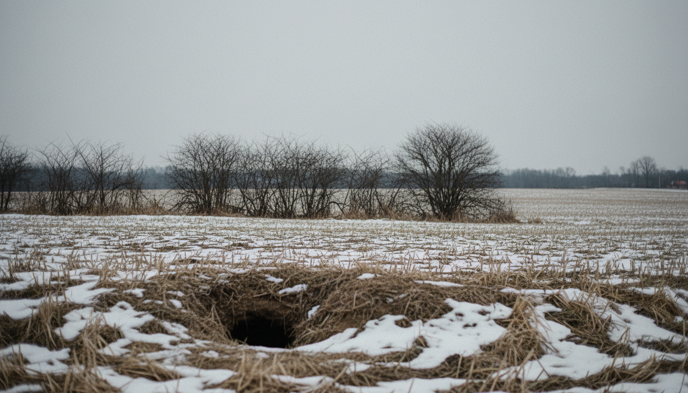 A Pennsylvania farm field on the second of February: